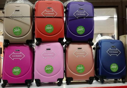 ABS handbagage koffer set. 2 delig, 4 wiel, (8009) Coffee