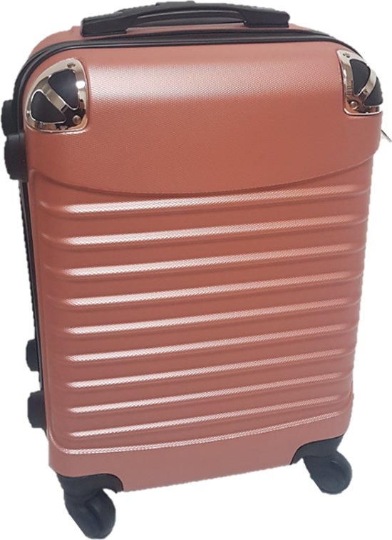 ABS koffer set, 2 delig, 4 wiel (#8008) Rosé Gold, 18, 20 inch