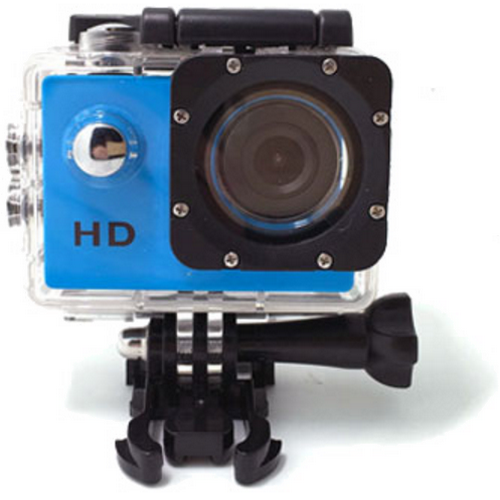 Action camera full HD 1080p waterdicht Blauw