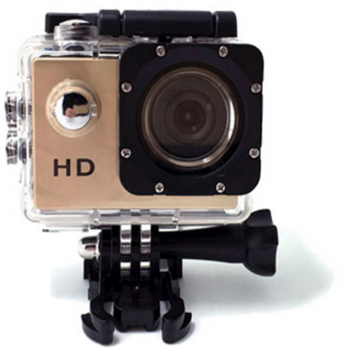 Action camera full HD 1080p waterdicht Goud