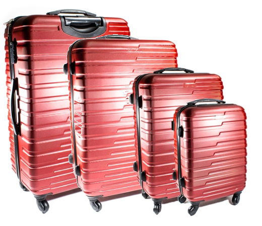 ABS koffer set, 4 delig, 4 wiel (#188) 18, 20, 26, 28 inch