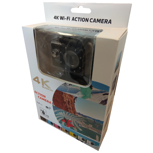 Action camera full HD 4K met Wifi in de kleur zwart of grijs