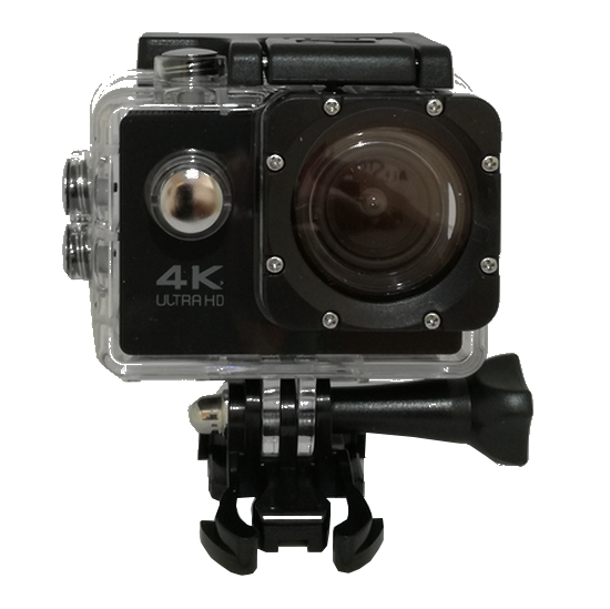 Action camera full HD 4K met Wifi in de kleur zwart of grijs