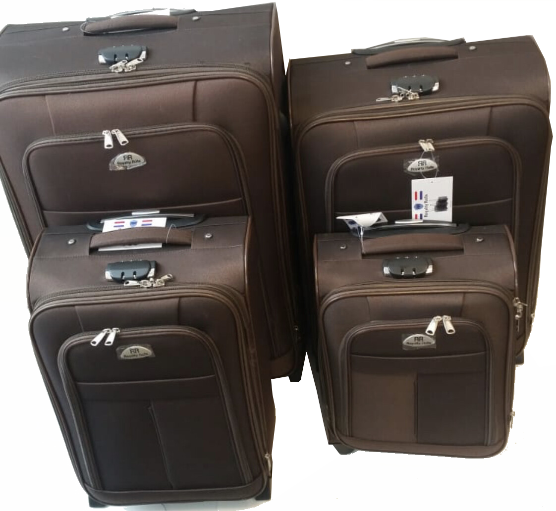Dubai koffer set, 4 delig, 4 wiel (#629) Coffee, 18, 20, 26, 30 inch