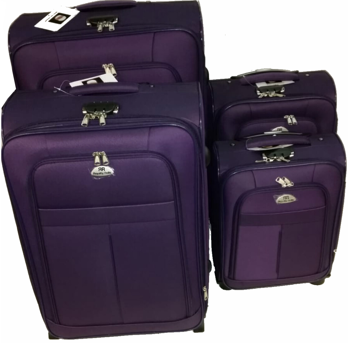 Dubai koffer set, 4 delig, 4 wiel (#629) Paars, 20, 24, 28, 32 inch