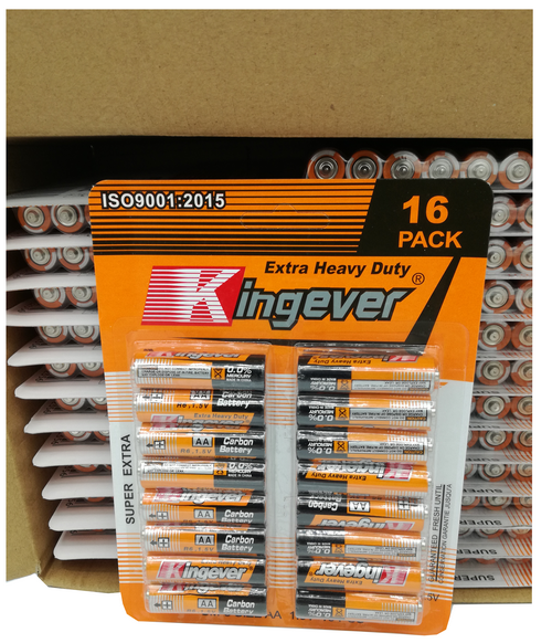 AA batterijen 16 stuks van Kingever verkrijgbaar in dozen met 24 blisters