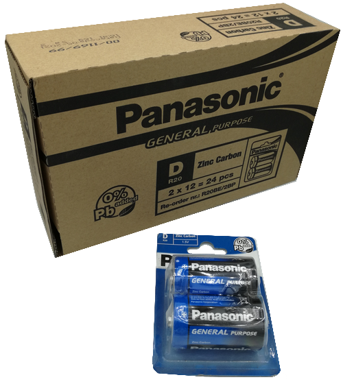 D batterijen 12 stuks van Panasonic