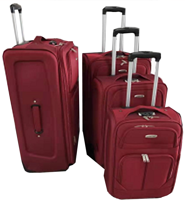 Dubai koffer set, 4 delig, 4 wiel (#859) Wijn rood, 20, 24, 28, 32 inch