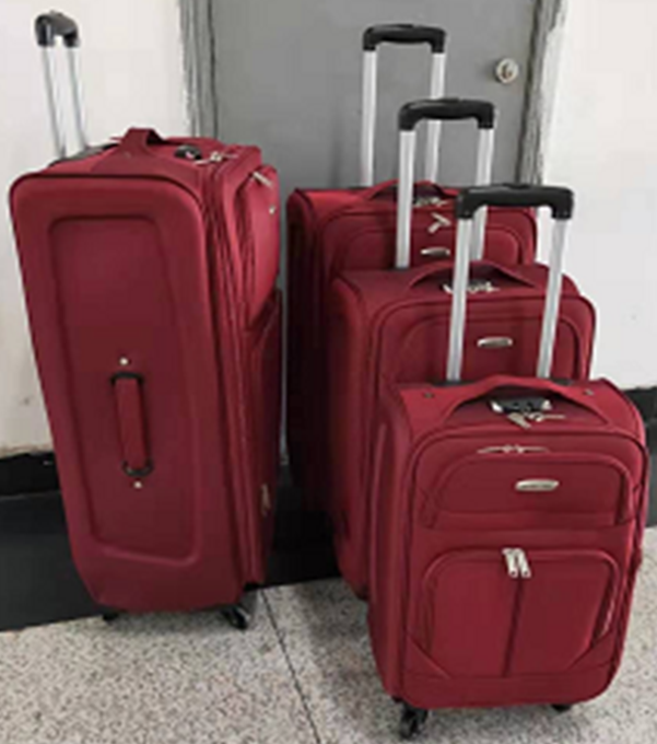 Dubai koffer set, 4 delig, 4 wiel (#629) Wijn rood, 18, 20, 26, 30 inch