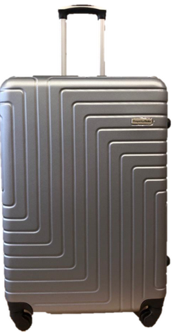 ABS koffer set, 2 delig, 4 wiel (#198) Zilver/grijs, 18, 20 inch