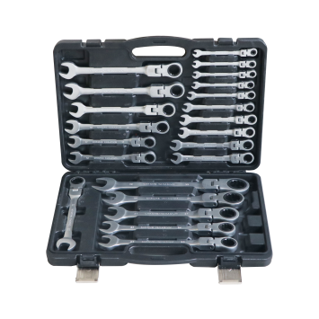 Flexible gear wrench set 24 pieces