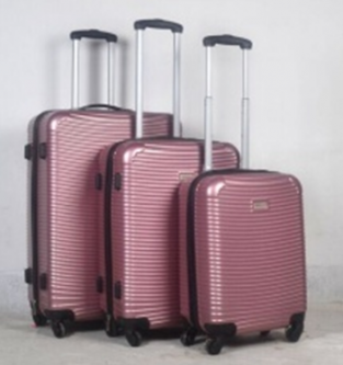 Koffer set ABS (3002), 3 delig, 4 wielen, paars