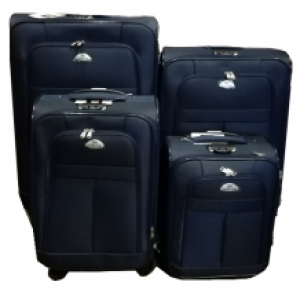 Dubai koffer set, 4 delig, 4 wiel (#629) Zwart, 20, 24, 28, 32 inch