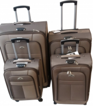 Dubai koffer set, 4 delig, 4 wiel (#629) Kaki, 20, 24, 28, 32 inch