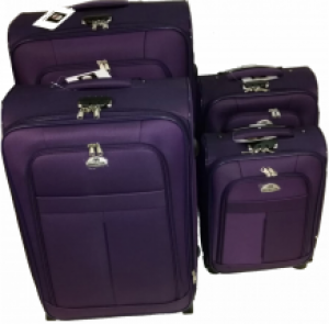 Dubai koffer set, 4 delig, 4 wiel (#629) Paars, 18, 20, 26, 30 inch