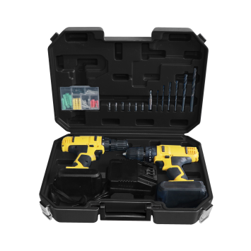 Cordless drill set 2 piece 18V with battery pack