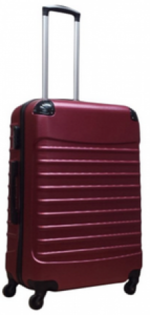 ABS koffer set, 2 delig, 4 wiel (#8008) Bordeaux 18, 20 inch